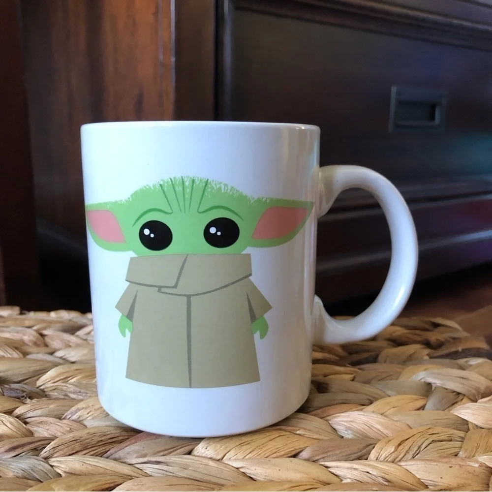 Star Wars The Mandalorian Baby Grogu ceramic mug 12oz.